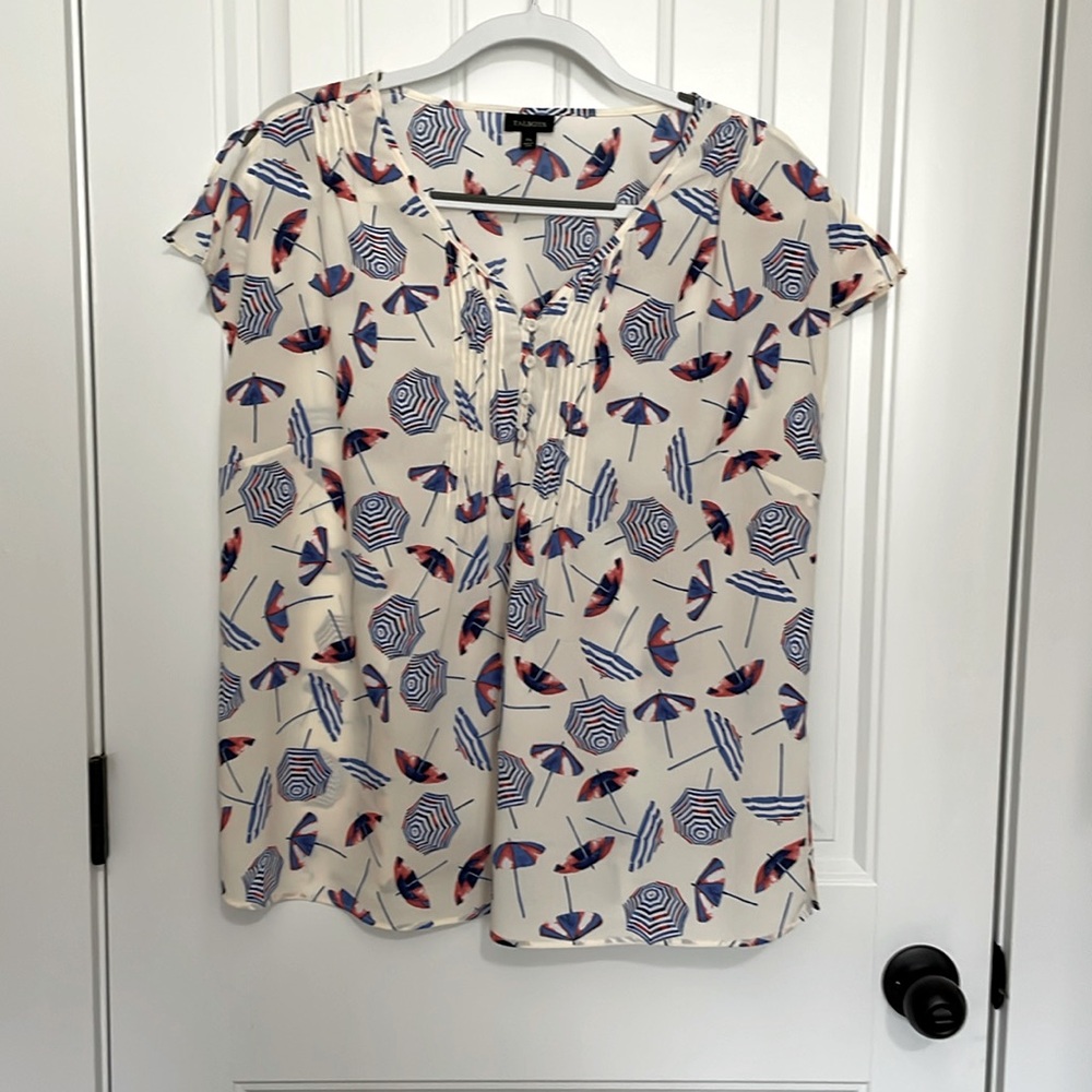 Talbots Umbrella print shirt